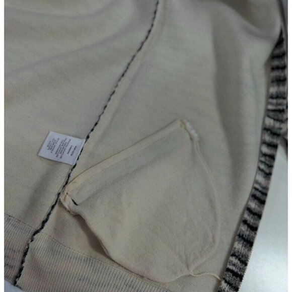 Equipment Femme Zebra Print Wool Zip Up Knit Cardigan Pockets Size XS Soft NWOT - Picture 13 of 14